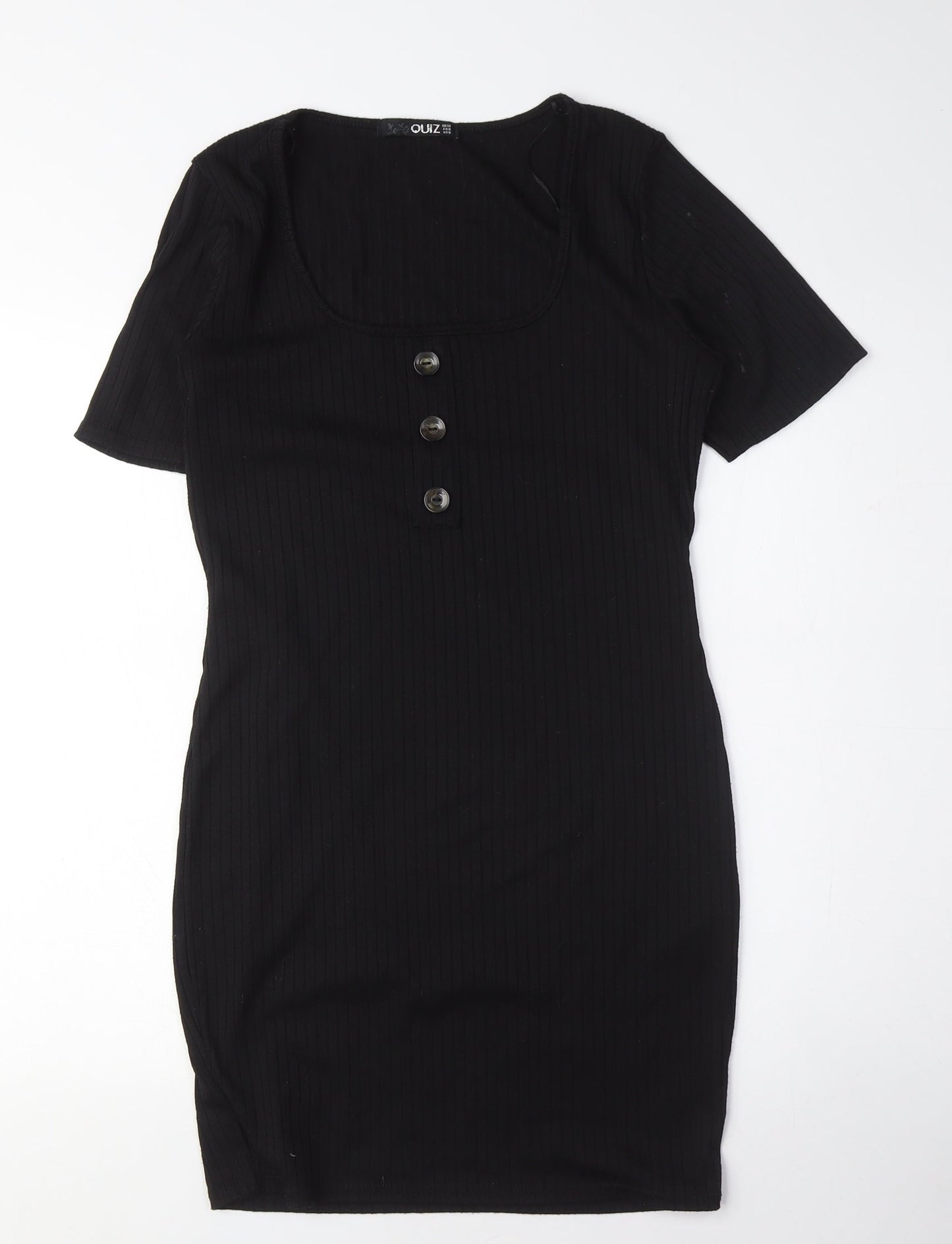 Quiz Women Black Bodycon Mini Dress XS