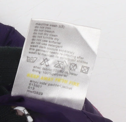 Mountainlife Girls Purple Puffer Jacket 11-12 Years