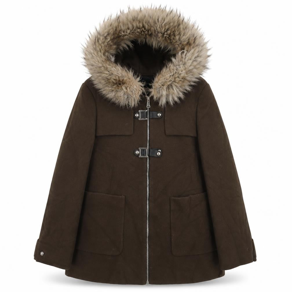 Womens UK Size S Zara Brown Parka Coat