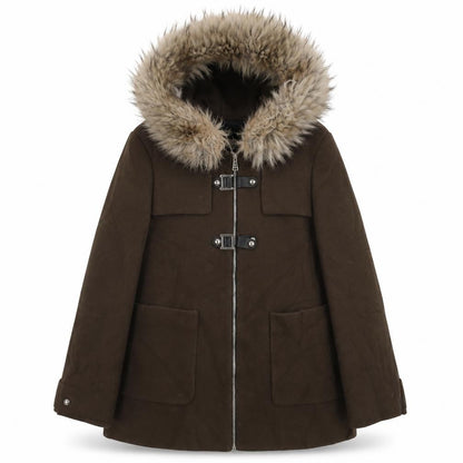 Womens UK Size S Zara Brown Parka Coat