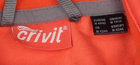 Crivit Women's Orange Fleece Jacket Size 12 Casual