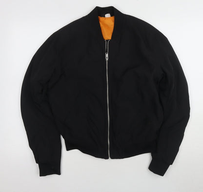 Unisex Adults UK Size 12 H&M Black Bomber Jacket
