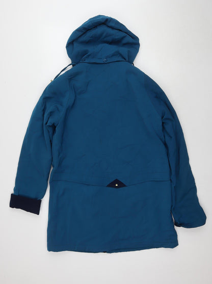 Womens UK Size 12 EWM Blue Parka Coat