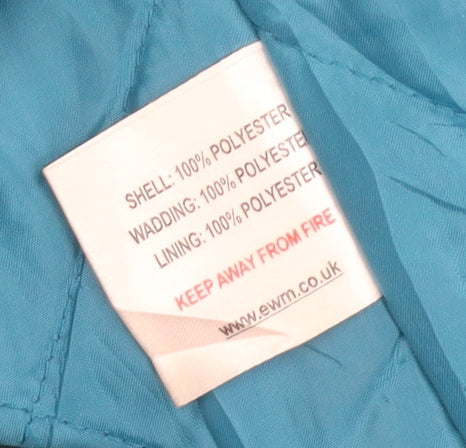 Womens UK Size 12 EWM Blue Parka Coat
