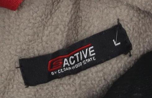 Active Men's Black L 1/2 Zip Fleece Sweatshirt