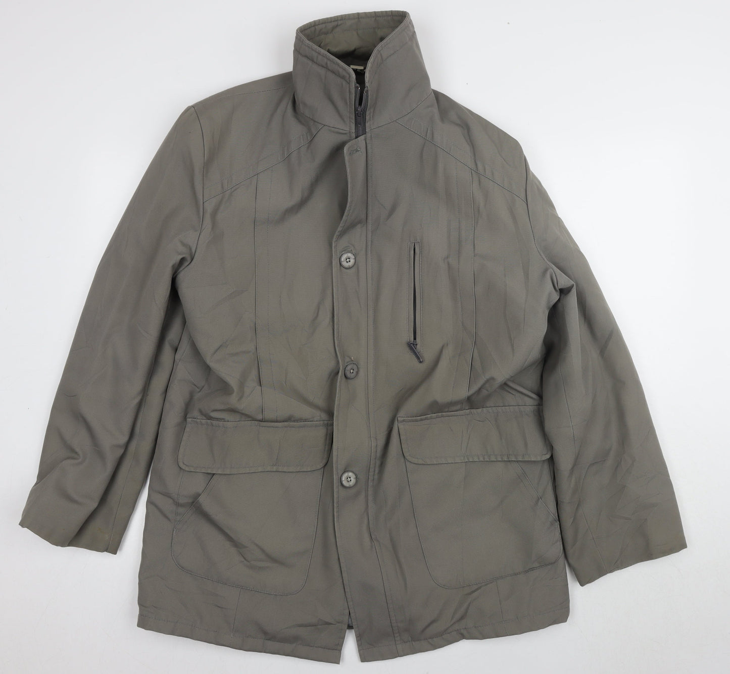 Aldon Men's Grey Mid-Length Jacket - Size 40 in