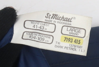 Mens UK Size L Marks and Spencer Blue Basic Jacket