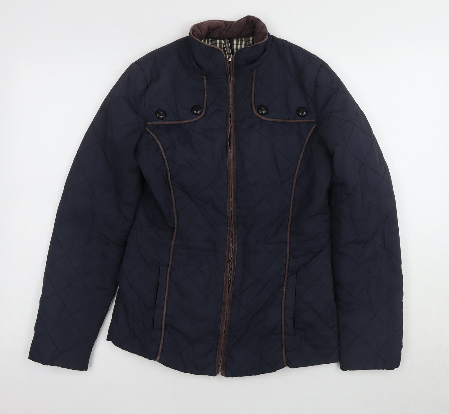 Unisex Adults UK Size S Savanah Collection Blue Quilted Coat