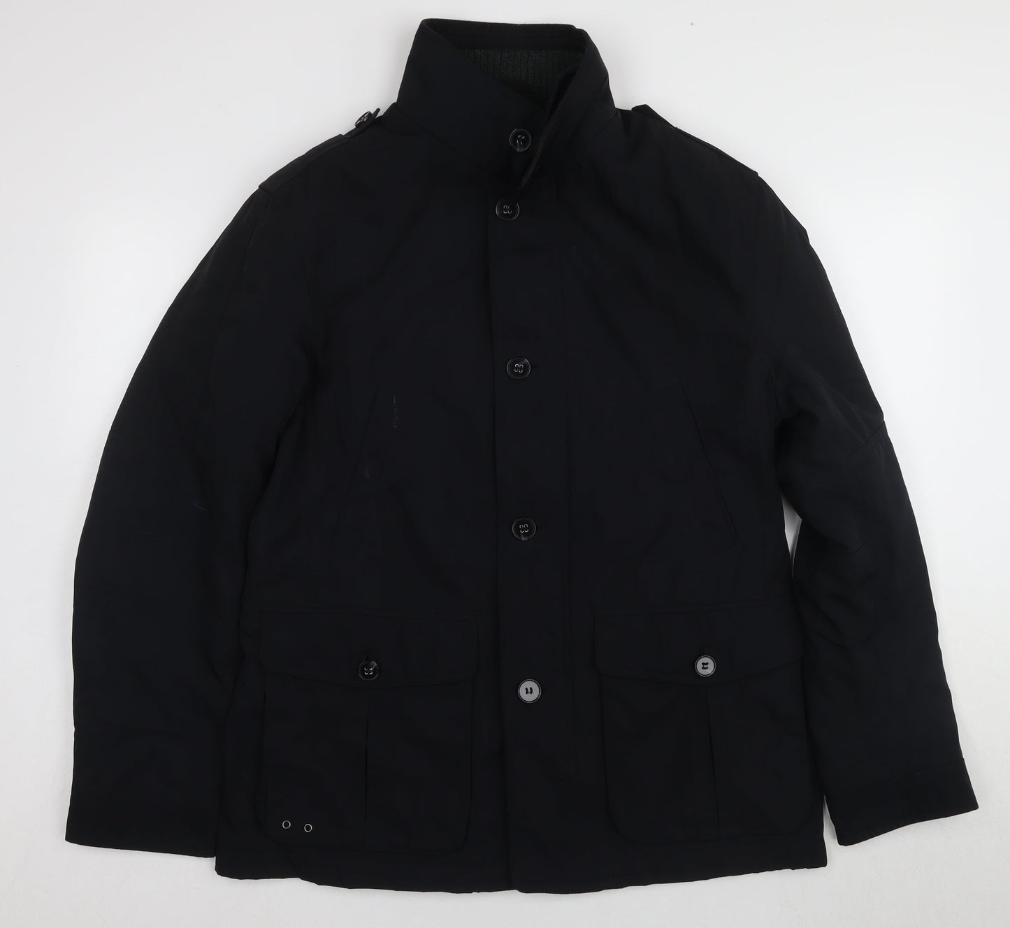Mens UK Size M Marks and Spencer Blue Overcoat