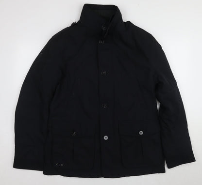 Mens UK Size M Marks and Spencer Blue Overcoat