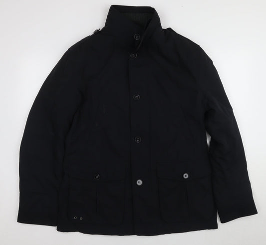 Mens UK Size M Marks and Spencer Blue Overcoat