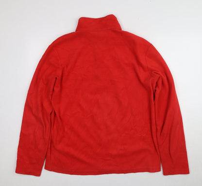Mens UK Size L Regatta Red 1/4 Zip Sweatshirt