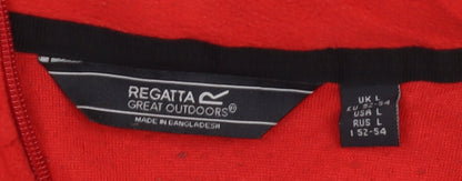 Mens UK Size L Regatta Red 1/4 Zip Sweatshirt