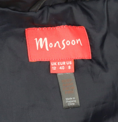Womens UK Size 12 Monsoon Blue Parka Coat