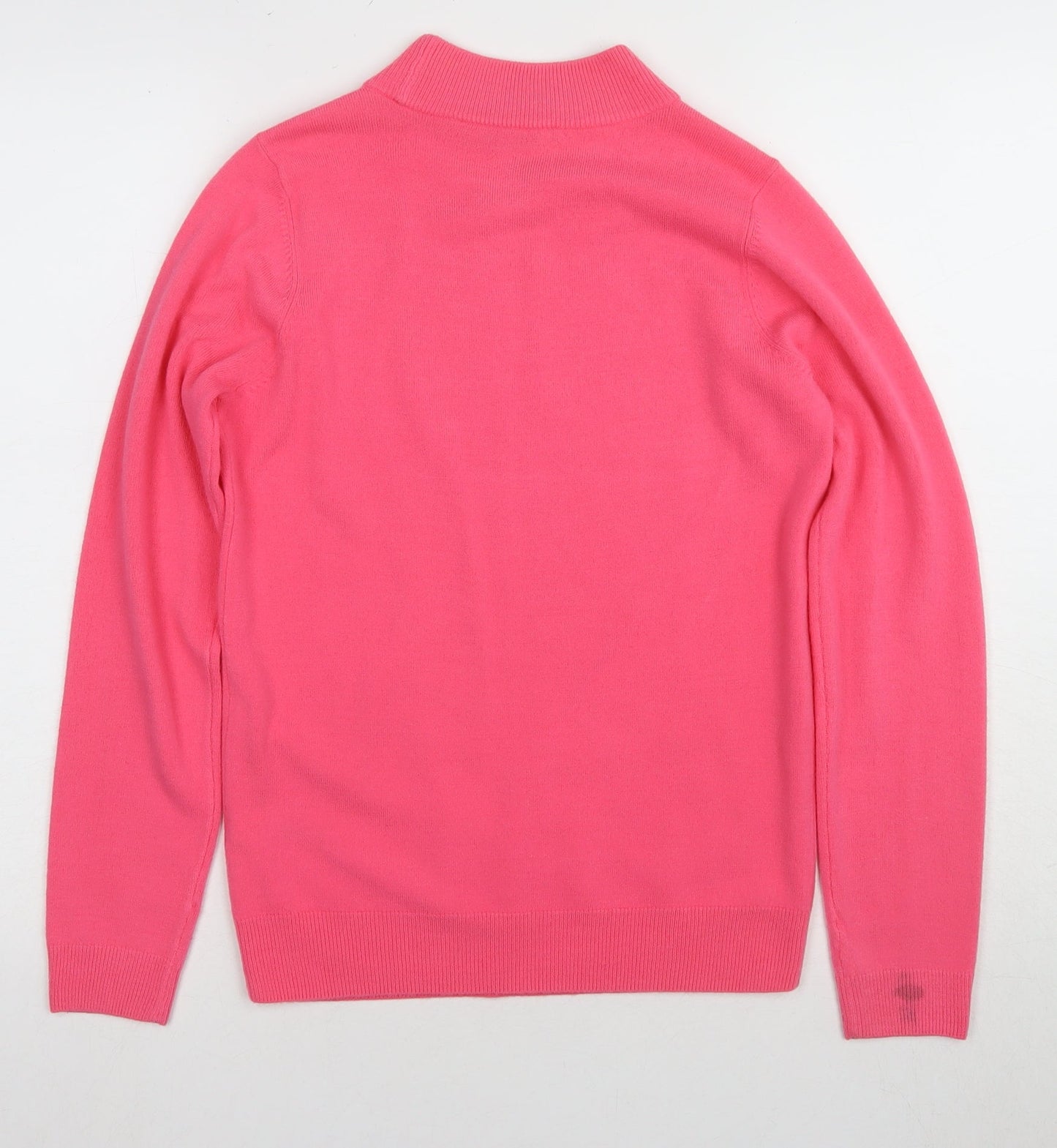 BHS Women's Pink Mock Neck Jumper Size 8