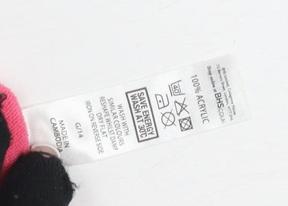 BHS Women's Pink Mock Neck Jumper Size 8