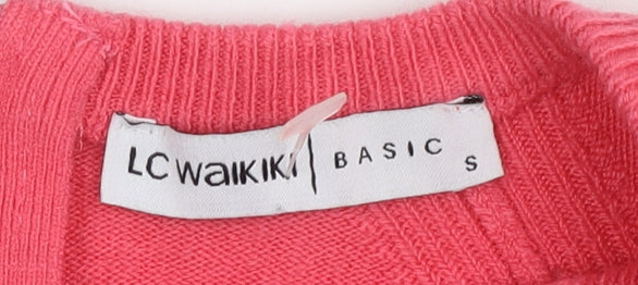 Womens UK Size S LC Waikiki Pink Pullover Jumper