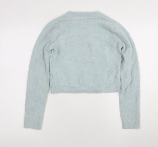 Womens UK Size S Pull & Bear Blue Pullover Jumper