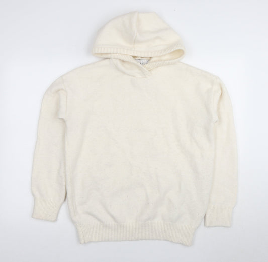 Topman Ivory Hooded Pullover Jumper for Men, Size S