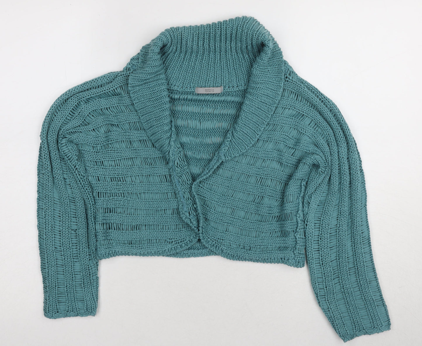Womens UK Size 14 Marks and Spencer Teal Cardigan Jumper