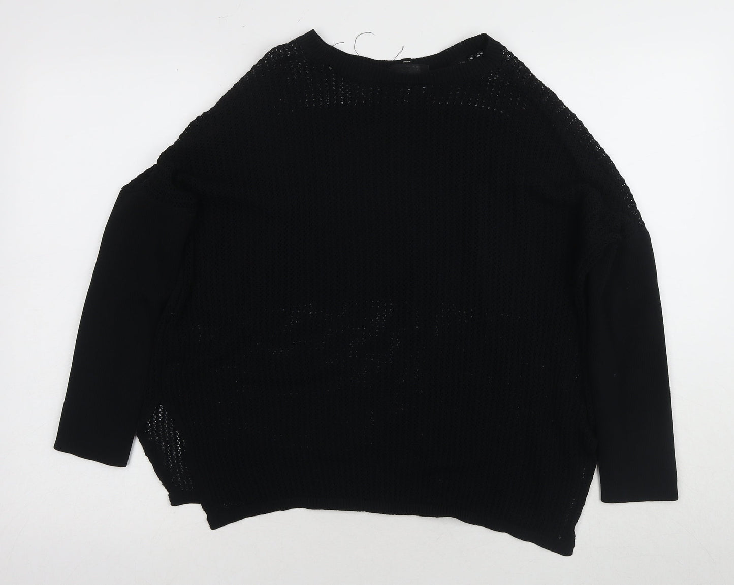 Womens UK Size 10 Topshop Black Pullover Jumper