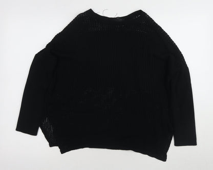 Womens UK Size 10 Topshop Black Pullover Jumper