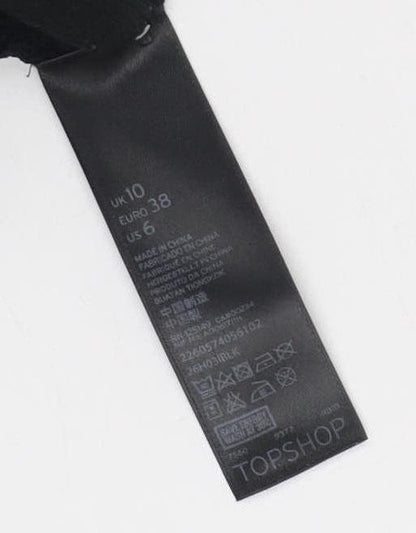 Womens UK Size 10 Topshop Black Pullover Jumper
