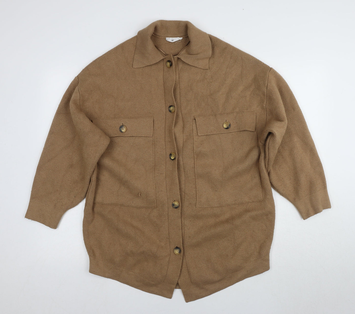 Unisex Adults UK Size 4 MNG Brown Cardigan Jumper