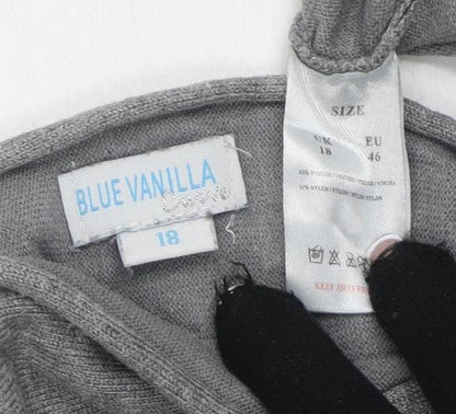 Womens UK Size 18 Blue Vanilla Grey Pullover Jumper