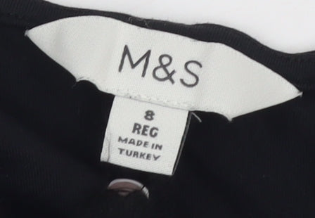 Marks and Spencer Women's Black Dress Size 8, Stylish & Versatile