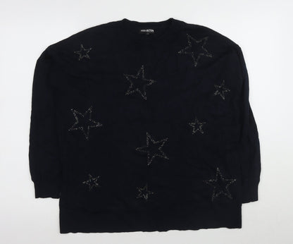 Womens UK Size 10 Debenhams Black Pullover Jumper