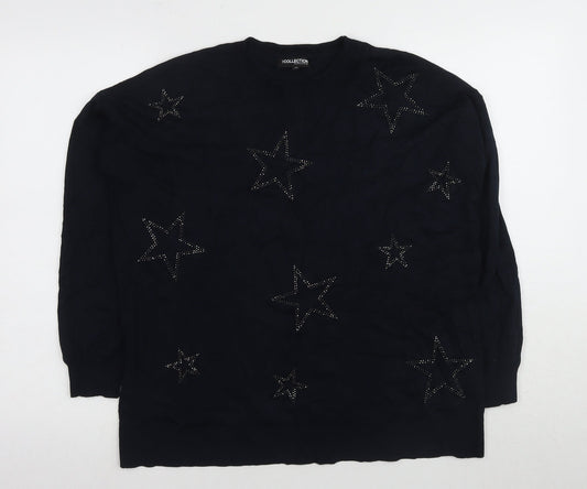 Womens UK Size 10 Debenhams Black Pullover Jumper