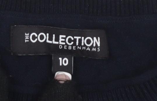 Womens UK Size 10 Debenhams Black Pullover Jumper