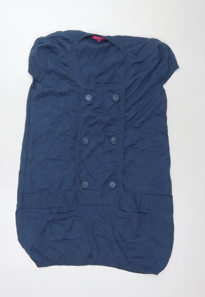 Womens UK Size 12 H&M Blue  Button-Up