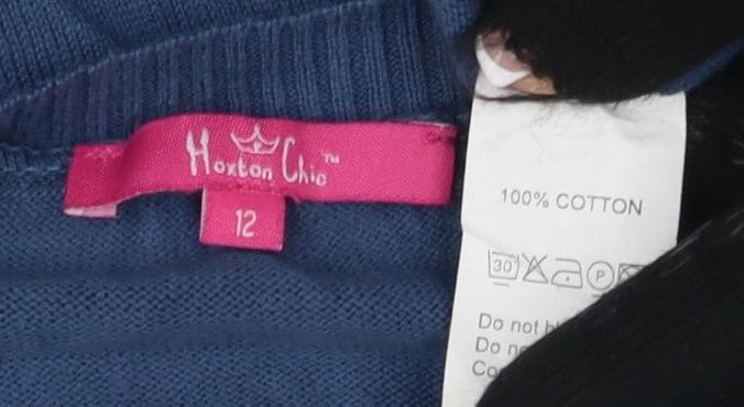 Womens UK Size 12 H&M Blue  Button-Up