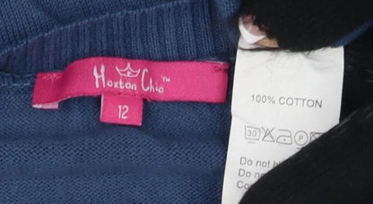 Womens UK Size 12 H&M Blue  Button-Up