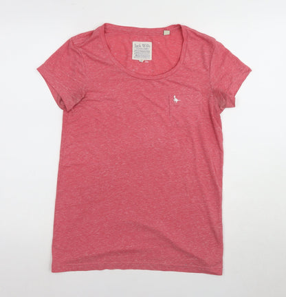 Jack Wills Women's Pink Basic T-Shirt UK Size 10