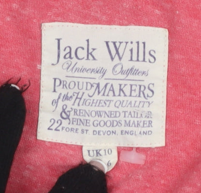 Jack Wills Women's Pink Basic T-Shirt UK Size 10