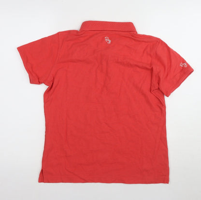 Ping Collection Women's Red Polo Top - Casual Short Sleeve Size 12