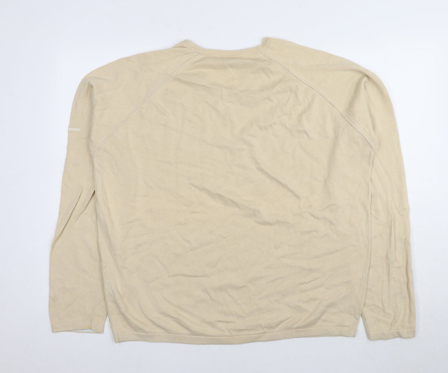 Cottonfield Men's Beige XL V-Neck Pullover Jumper