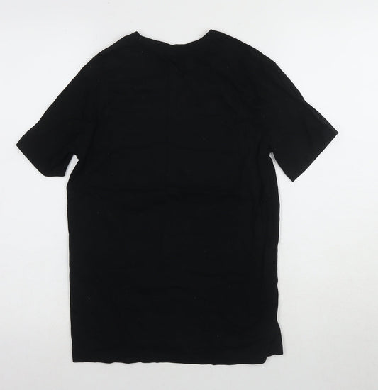 Womens UK Size XS H&M Black Basic T-Shirt