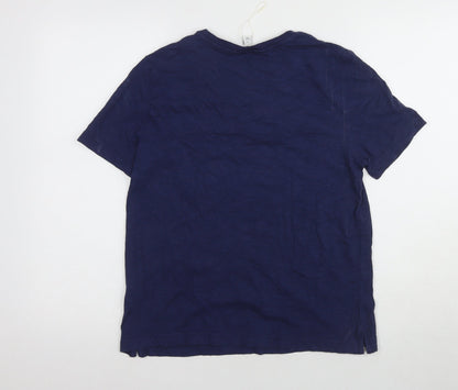 Womens UK Size 8 Marks and Spencer Blue Basic T-Shirt