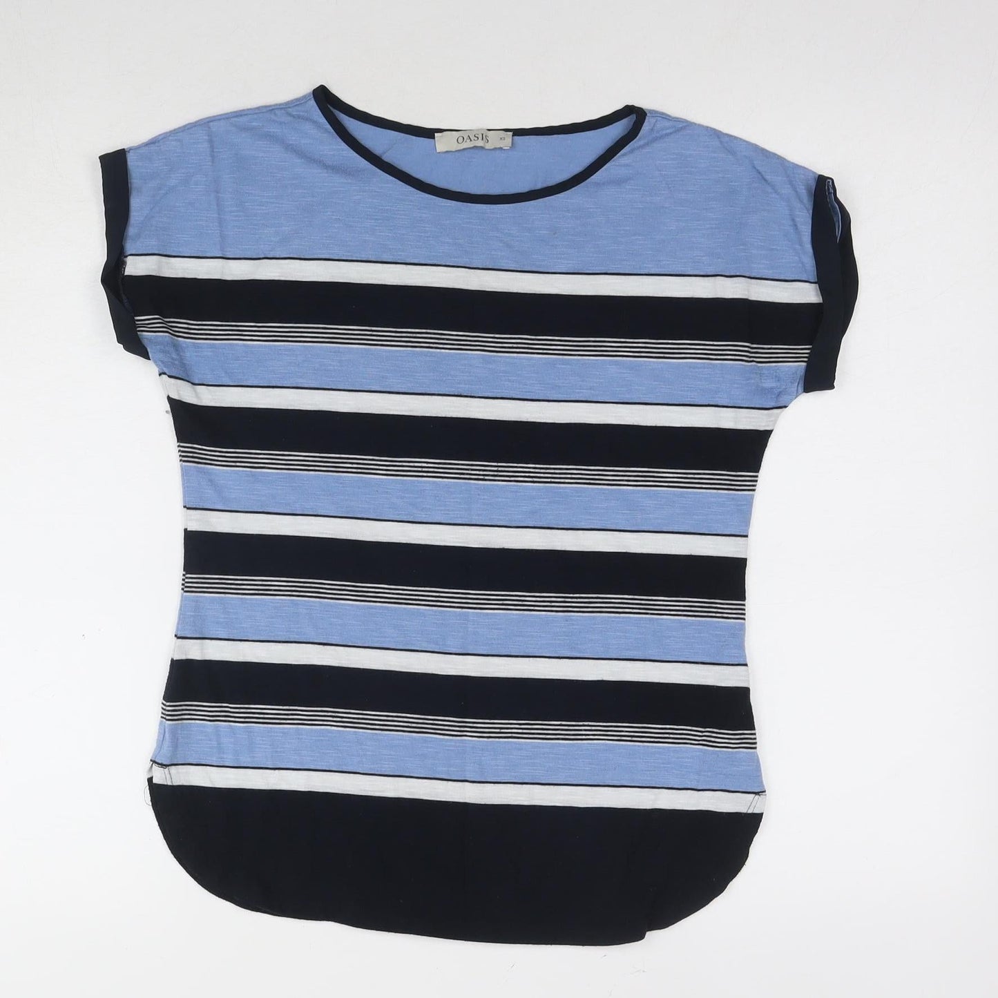Womens UK Size XS Oasis Blue Basic T-Shirt