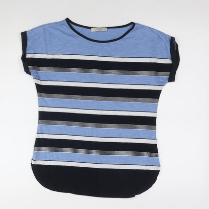 Womens UK Size XS Oasis Blue Basic T-Shirt