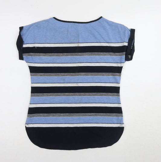 Womens UK Size XS Oasis Blue Basic T-Shirt
