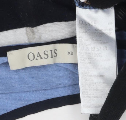 Womens UK Size XS Oasis Blue Basic T-Shirt