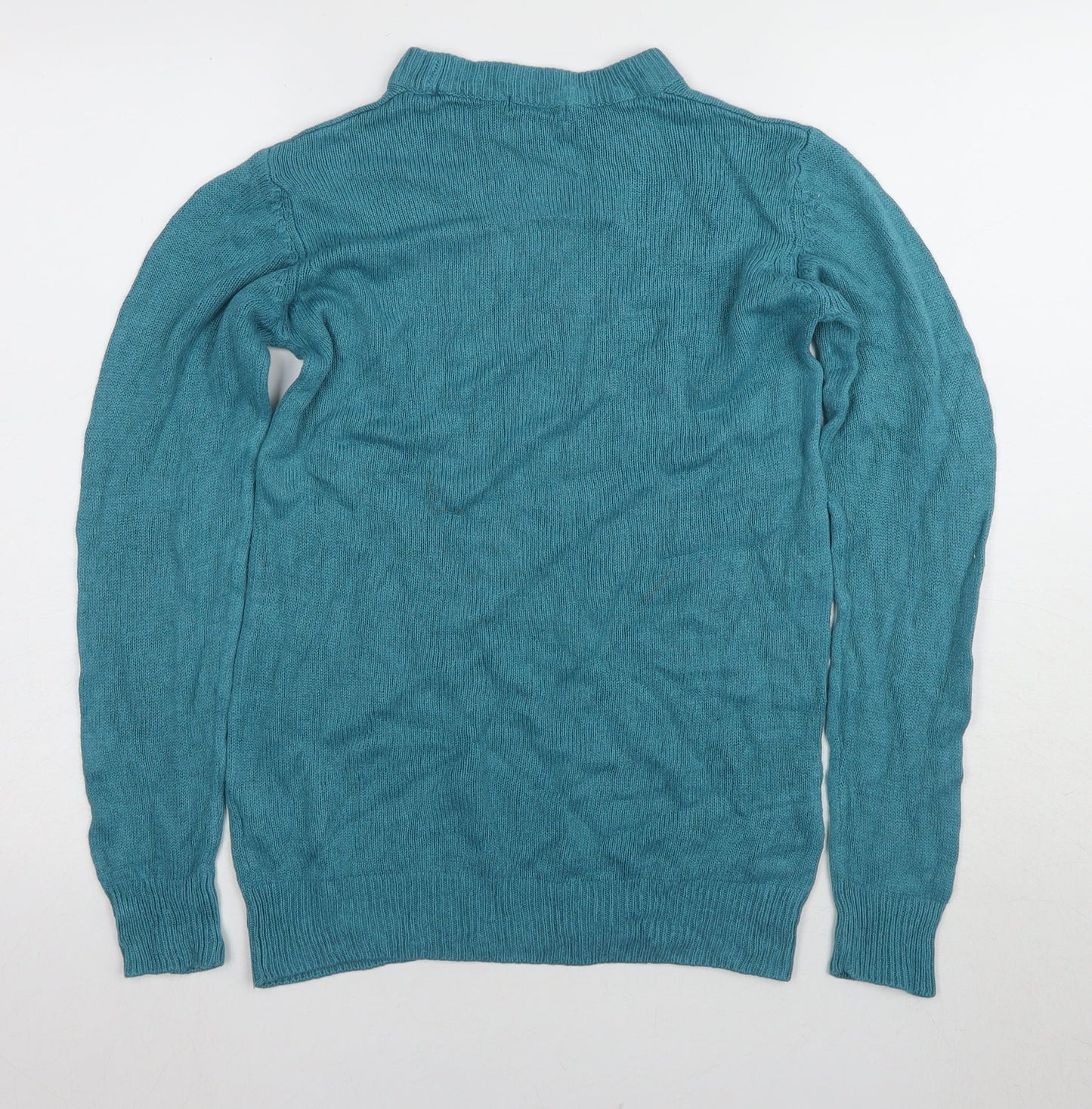 Damart Women's Blue Mock Neck Pullover Jumper Size S