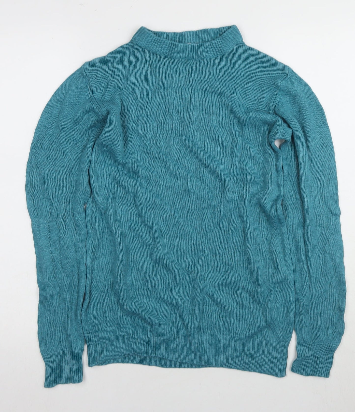 Damart Women's Blue Mock Neck Pullover Jumper Size S