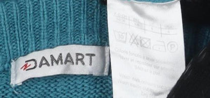 Damart Women's Blue Mock Neck Pullover Jumper Size S