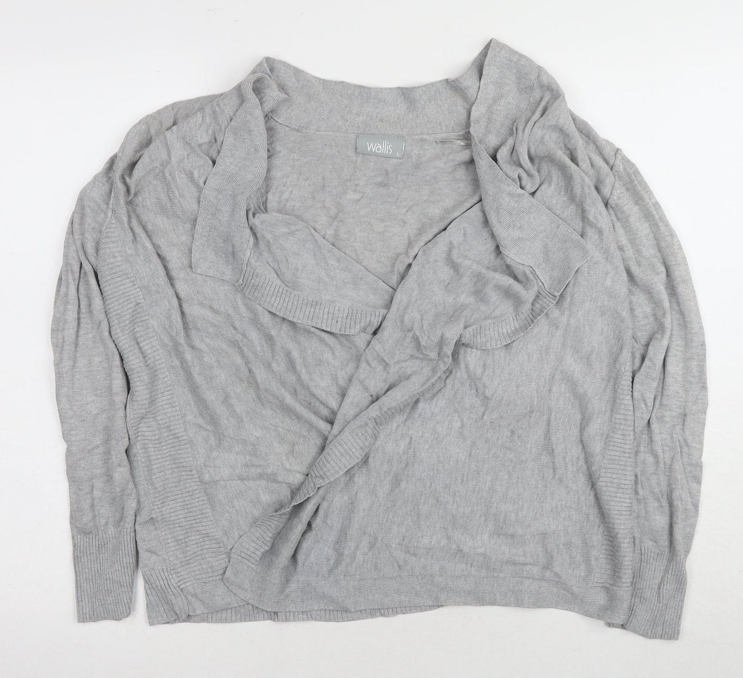 Womens UK Size L Wallis Grey Cardigan Jumper